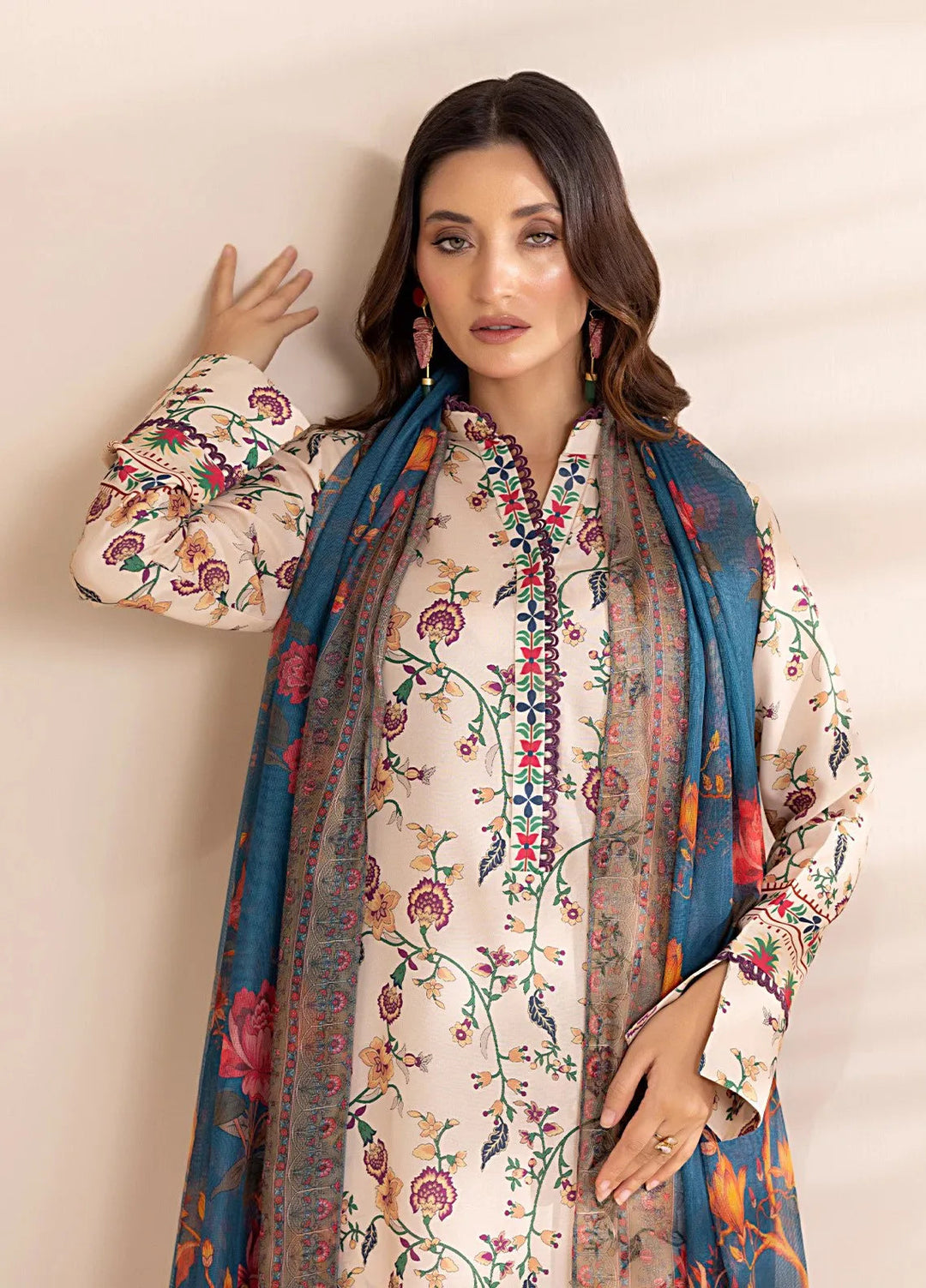 Salitex Printed Silk Lawn Suits Unstitched 3 Piece SUNS25ASI156UT - Summer Collection