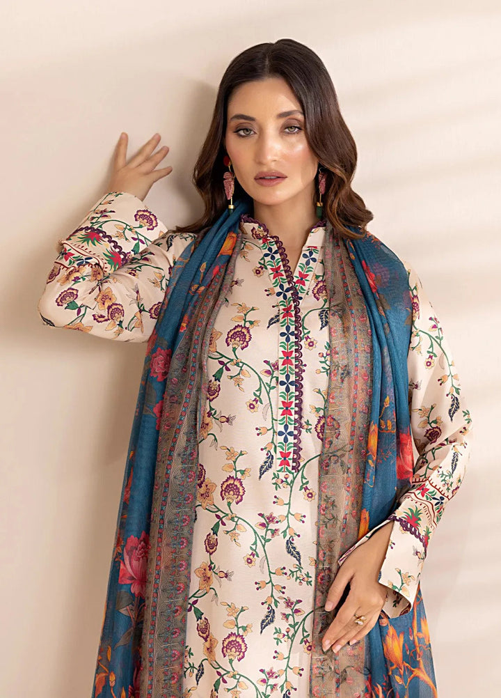 Salitex Printed Silk Lawn Suits Unstitched 3 Piece SUNS25ASI156UT - Summer Collection