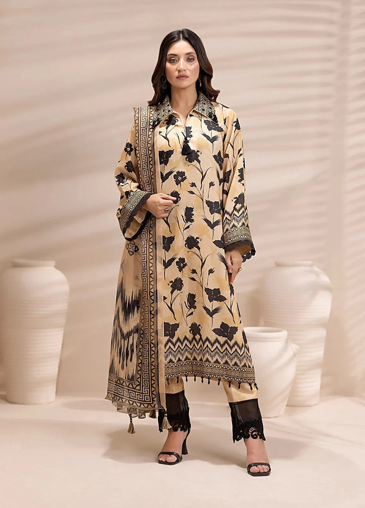 Salitex Printed Silk Lawn Suits Unstitched 3 Piece SUNS25ASI157UT - Summer Collection