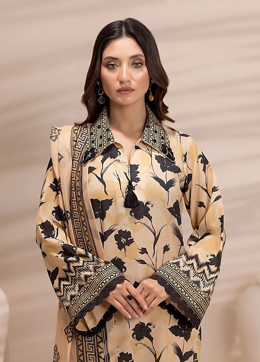 Salitex Printed Silk Lawn Suits Unstitched 3 Piece SUNS25ASI157UT - Summer Collection