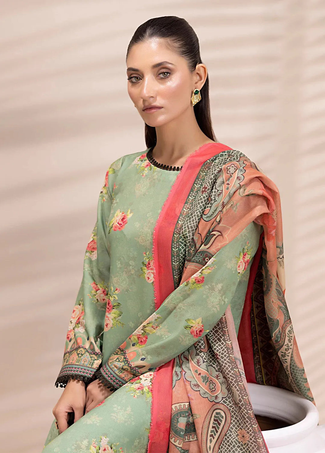 Salitex Printed Silk Lawn Suits Unstitched 3 Piece SUNS25ASI159UT - Summer Collection