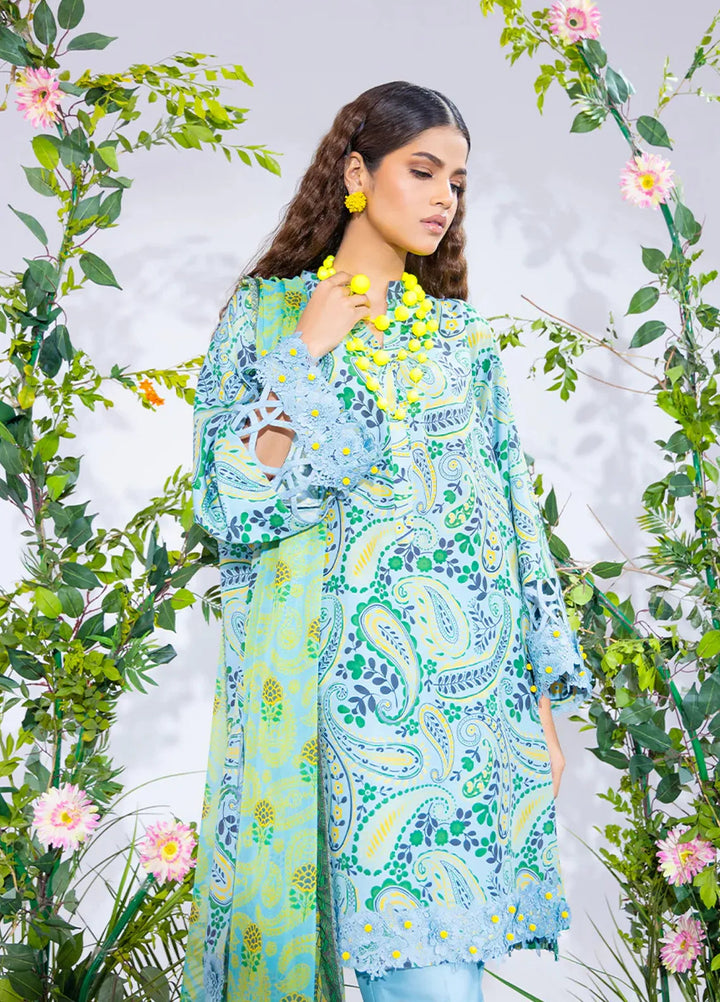 Salitex Printed Silk Lawn Suits Unstitched 3 Piece WUS3BS24SI13UT - Festive Collection