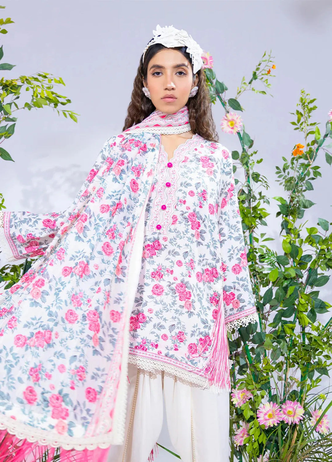 Salitex Printed Silk Lawn Suits Unstitched 3 Piece WUS3BS24SI15UT - Festive Collection