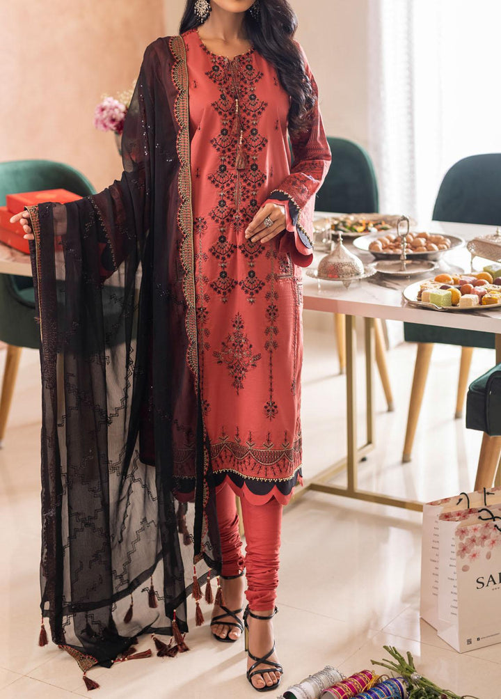 Shades of Festive By Salitex Embroidered Lawn Suits Unstitched 3 Piece ST22SF WK-01014UT - Eid Collection