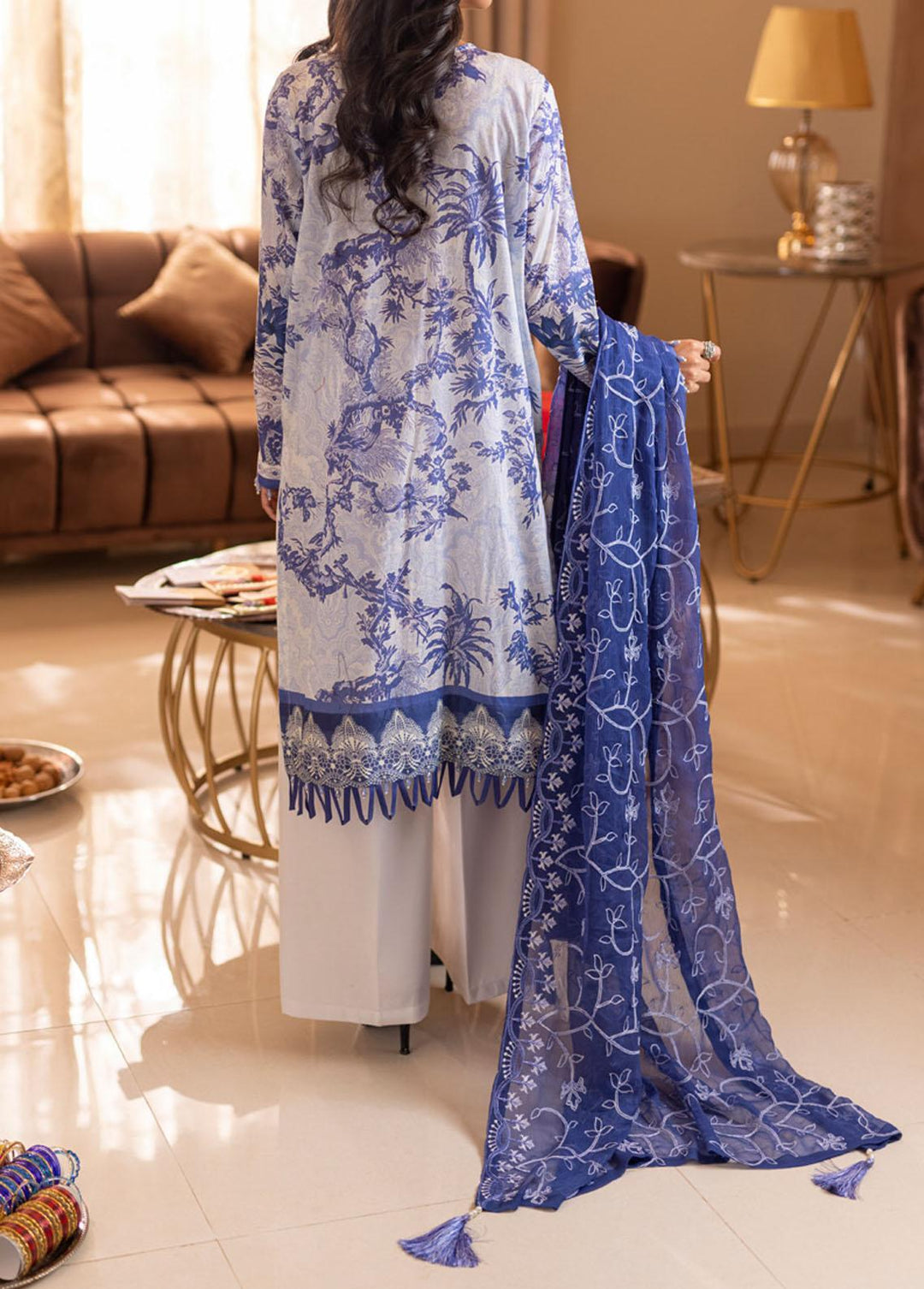 Shades of Festive By Salitex Embroidered Lawn Suits Unstitched 3 Piece ST22SF WK-01016UT - Eid Collection