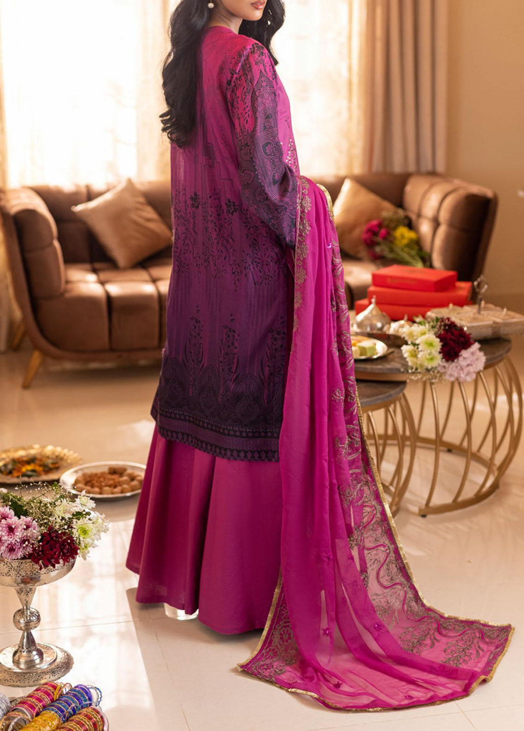 Shades of Festive By Salitex Embroidered Lawn Suits Unstitched 3 Piece ST22SF WK-01017UT - Eid Collection