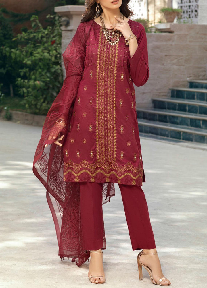 Salitex Embroidered Jacquard Suits Unstitched 3 Piece ST21SJ 00734 - Summer Collection