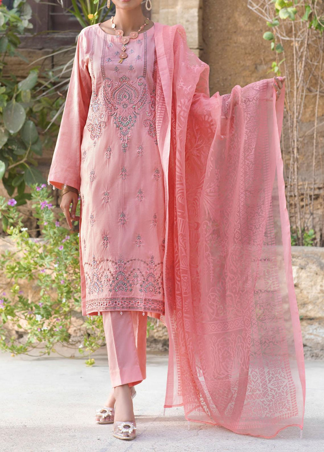 Salitex Embroidered Jacquard Suits Unstitched 3 Piece ST21SJ 00743 - Summer Collection
