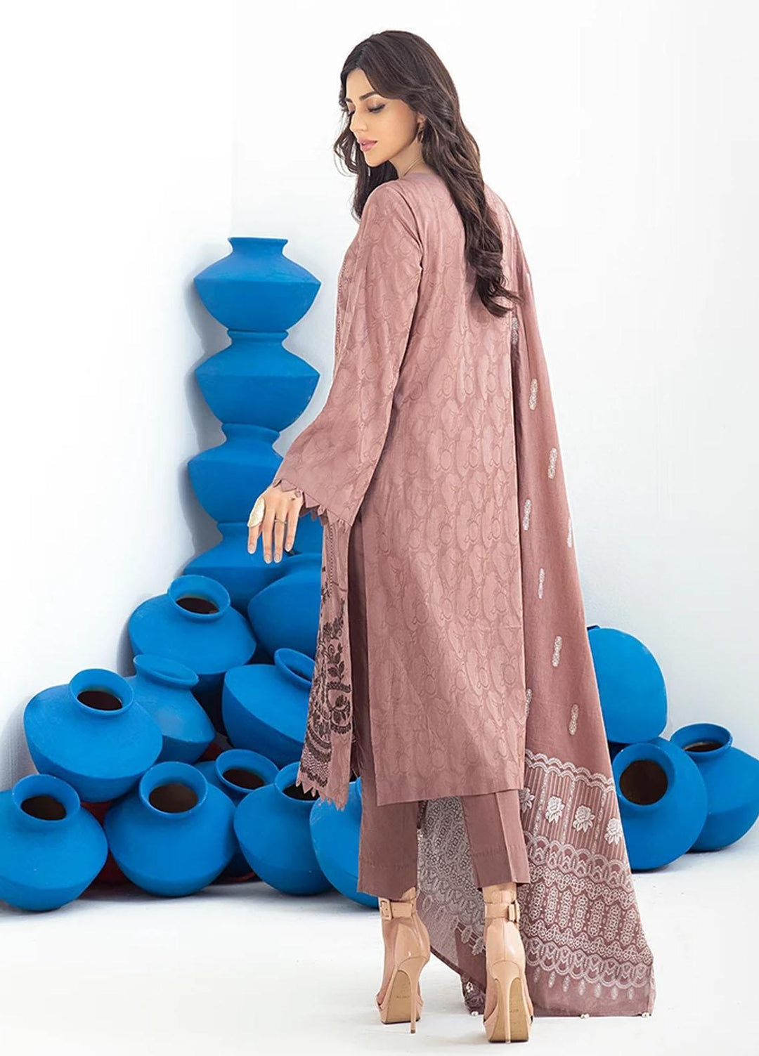 Salitex Embroidered Jacquard Suits Unstitched 3 Piece SL21SS WK-00766 - Winter Collection