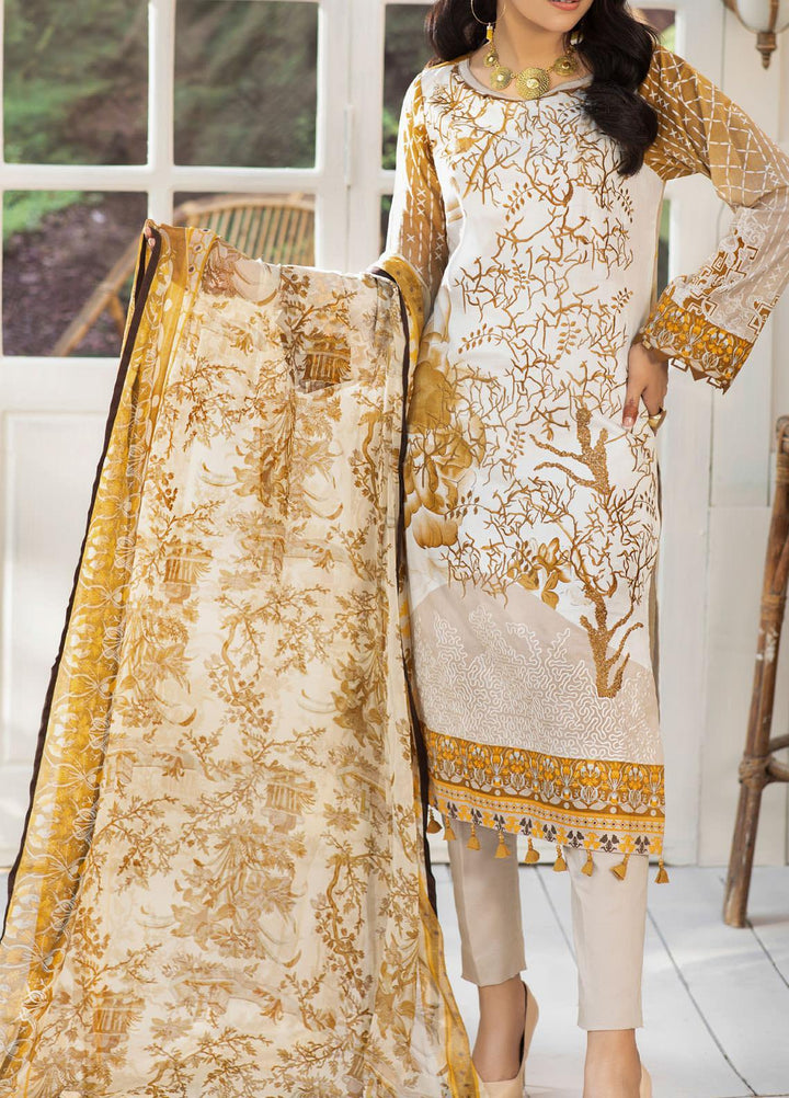 Salitex Embroidered Lawn Suits Unstitched 3 Piece ST21SK WK-00536-B - Summer Collection