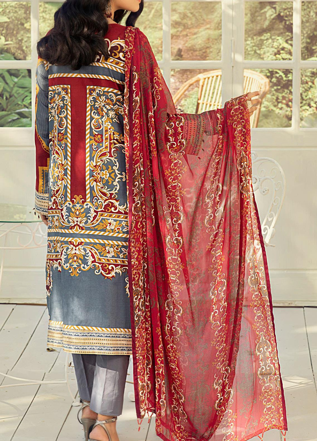 Salitex Embroidered Lawn Suits Unstitched 3 Piece ST21SK WK-00538-A - Summer Collection