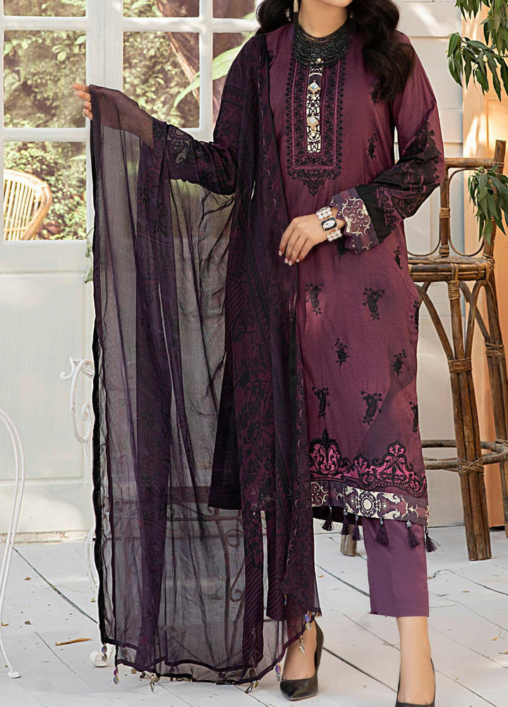 Salitex Embroidered Lawn Suits Unstitched 3 Piece ST21SK WK-00539-A - Summer Collection