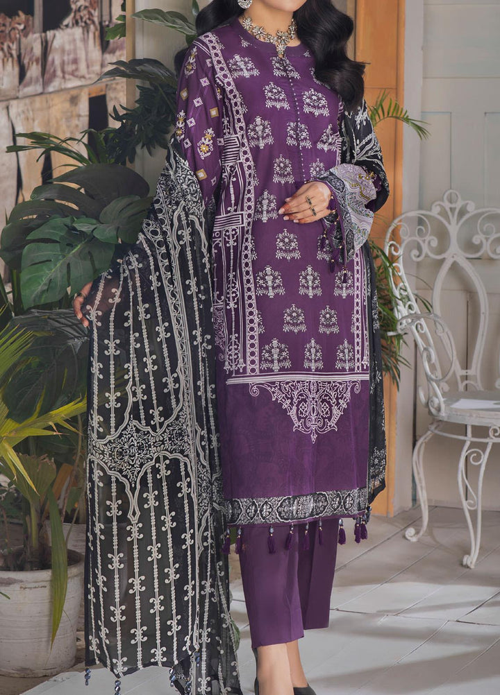 Salitex Embroidered Lawn Suits Unstitched 3 Piece ST21SK WK-00540-A - Summer Collection