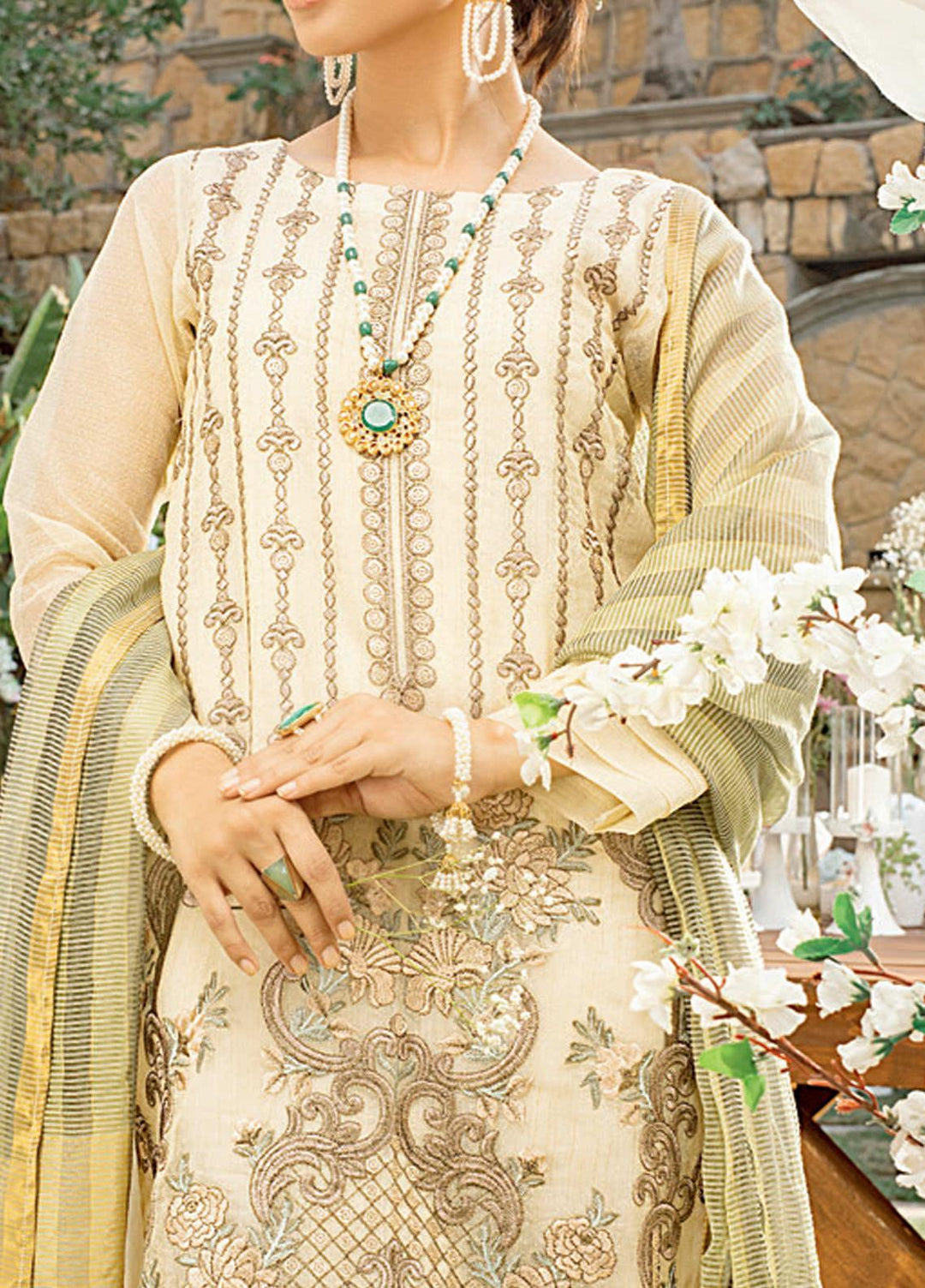 Salitex Embroidered Jacquard Suits Unstitched 3 Piece ST21VE WK-00665 - Luxury Collection