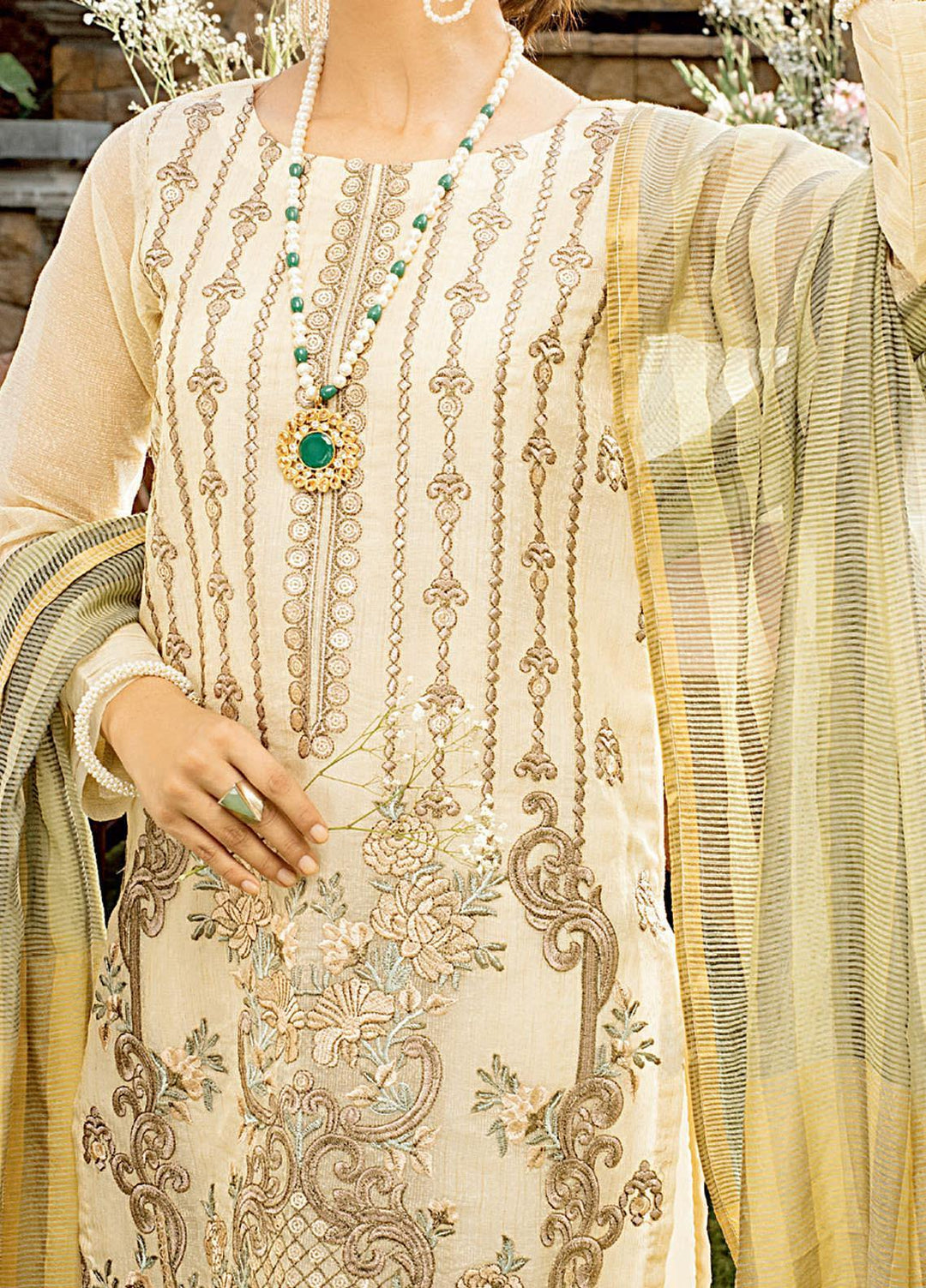 Salitex Embroidered Jacquard Suits Unstitched 3 Piece ST21VE WK-00665 - Luxury Collection