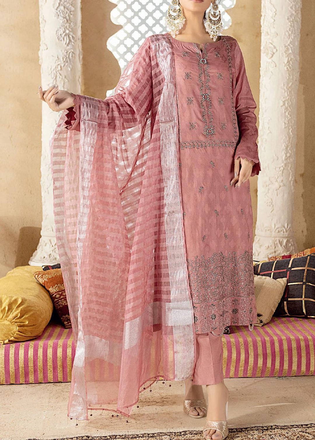 Zavish By Salitex Embroidered Lawn Suits Unstitched 3 Piece ST22Z WK-00962UT - Luxury Collection
