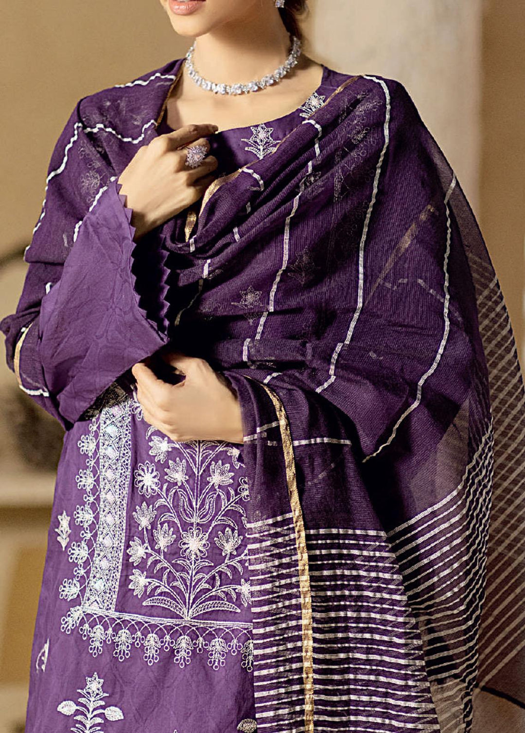 Zavish By Salitex Embroidered Lawn Suits Unstitched 3 Piece ST22Z WK-00963UT - Luxury Collection