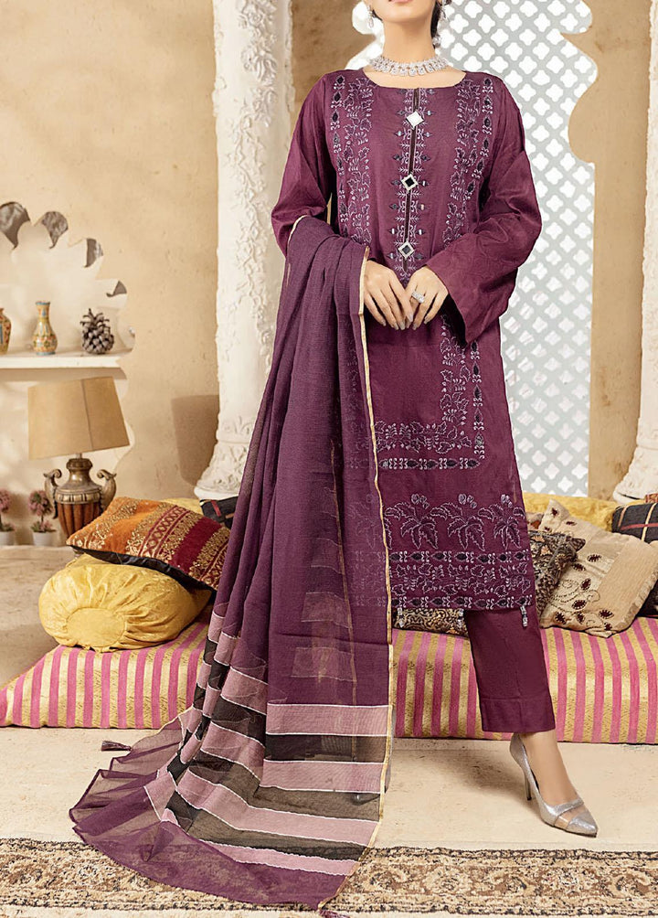 Zavish By Salitex Embroidered Lawn Suits Unstitched 3 Piece ST22Z WK-00964UT - Luxury Collection