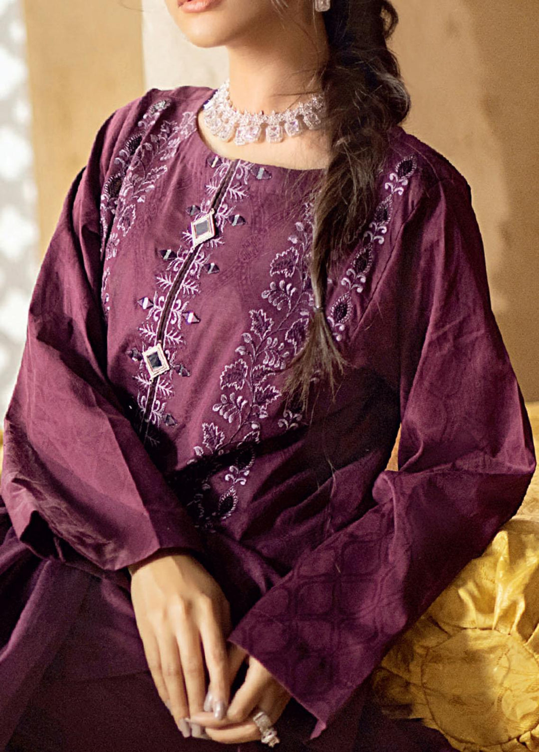 Zavish By Salitex Embroidered Lawn Suits Unstitched 3 Piece ST22Z WK-00964UT - Luxury Collection