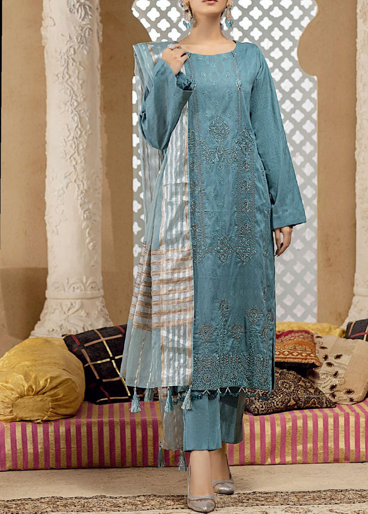 Zavish By Salitex Embroidered Lawn Suits Unstitched 3 Piece ST22Z WK-00965UT - Luxury Collection