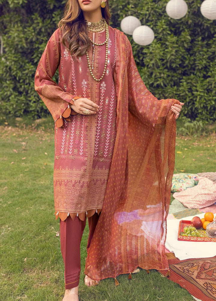 Zure By Salitex Embroidered Lawn Suits Unstitched 3 Piece ST22L WK-01035BUT - Summer Collection