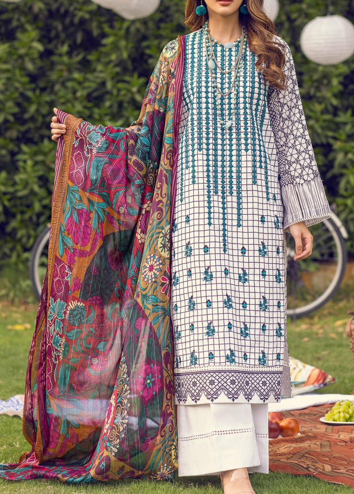 Zure By Salitex Embroidered Lawn Suits Unstitched 3 Piece ST22L WK-01036AUT - Summer Collection