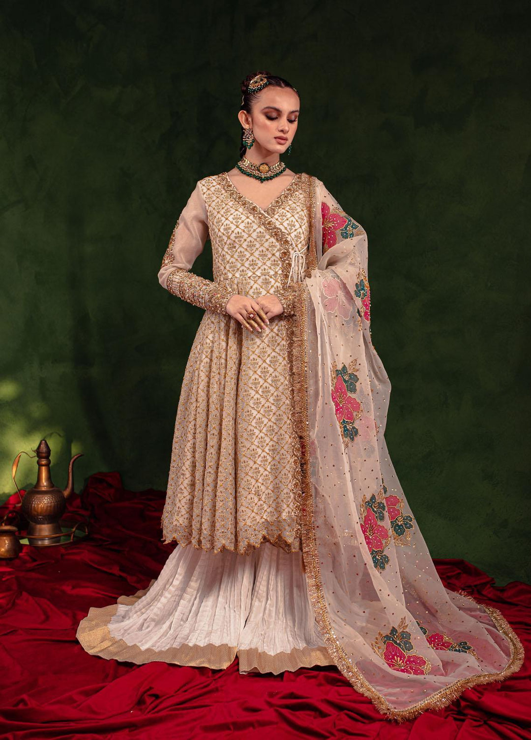 Maria Osama Khan Luxury Pret  Chiffon 3 Piece Dress MOK23SSF FALSAFA