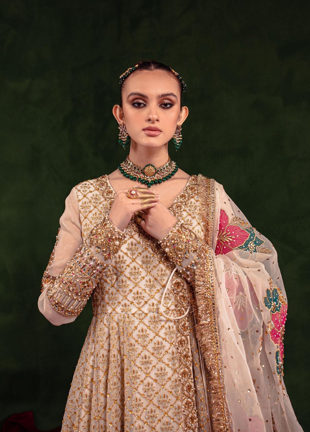 Maria Osama Khan Luxury Pret  Chiffon 3 Piece Dress MOK23SSF FALSAFA