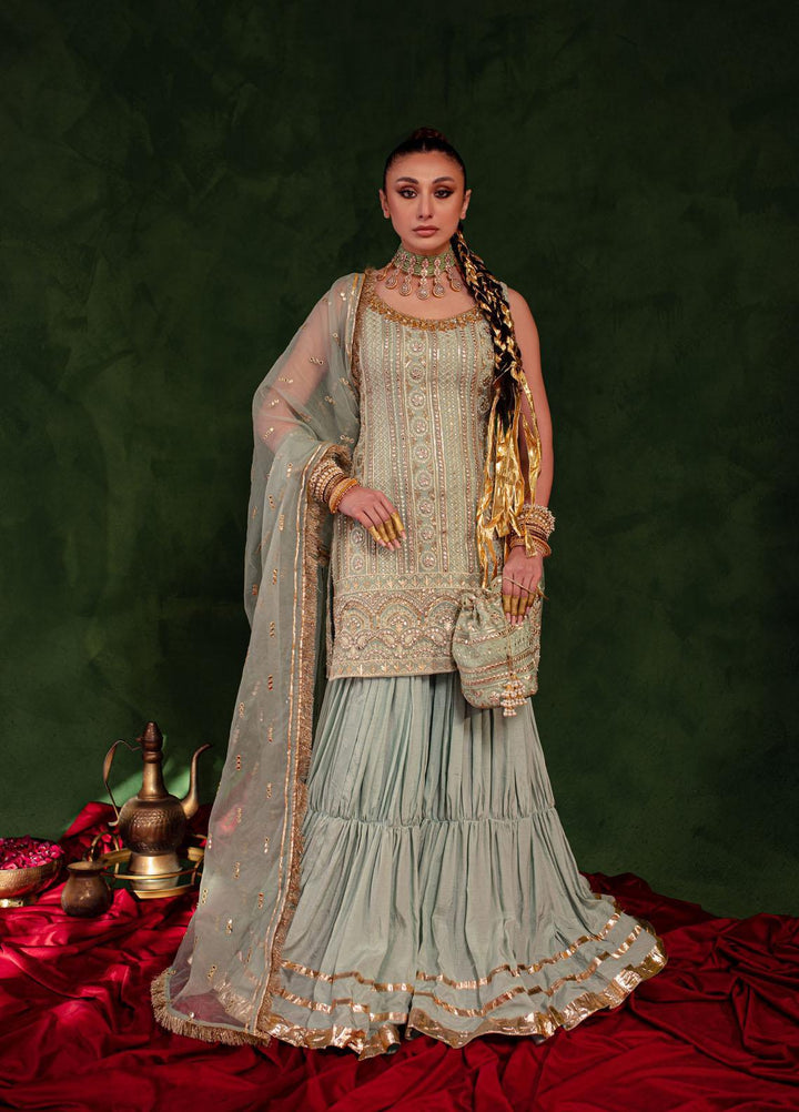 Maria Osama Khan Luxury Pret  Chiffon 3 Piece Dress MOK23SSF QAYAAS