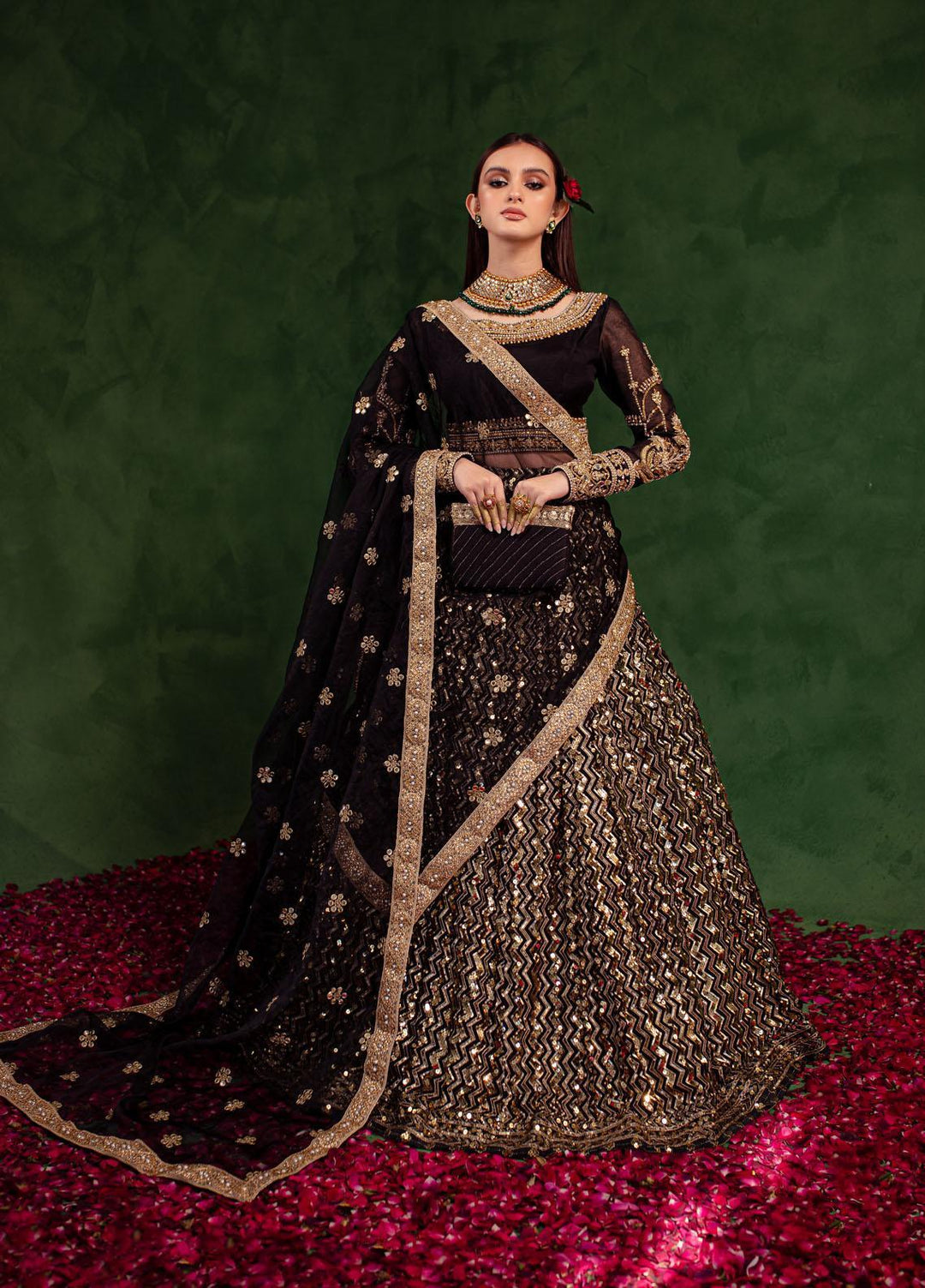Maria Osama Khan Luxury Pret  Chiffon 3 Piece Dress MOK23SSF RAQS