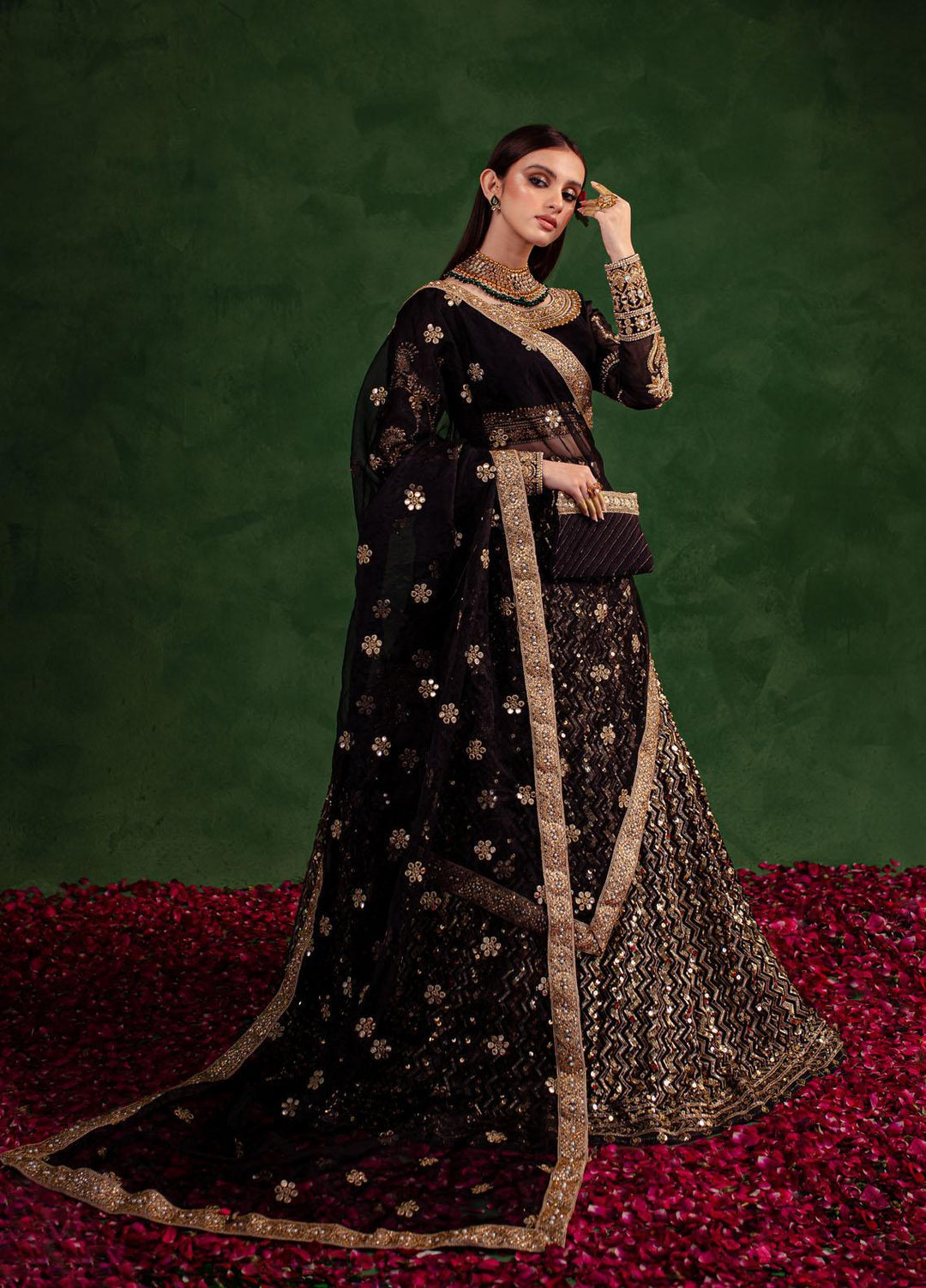 Maria Osama Khan Luxury Pret  Chiffon 3 Piece Dress MOK23SSF RAQS