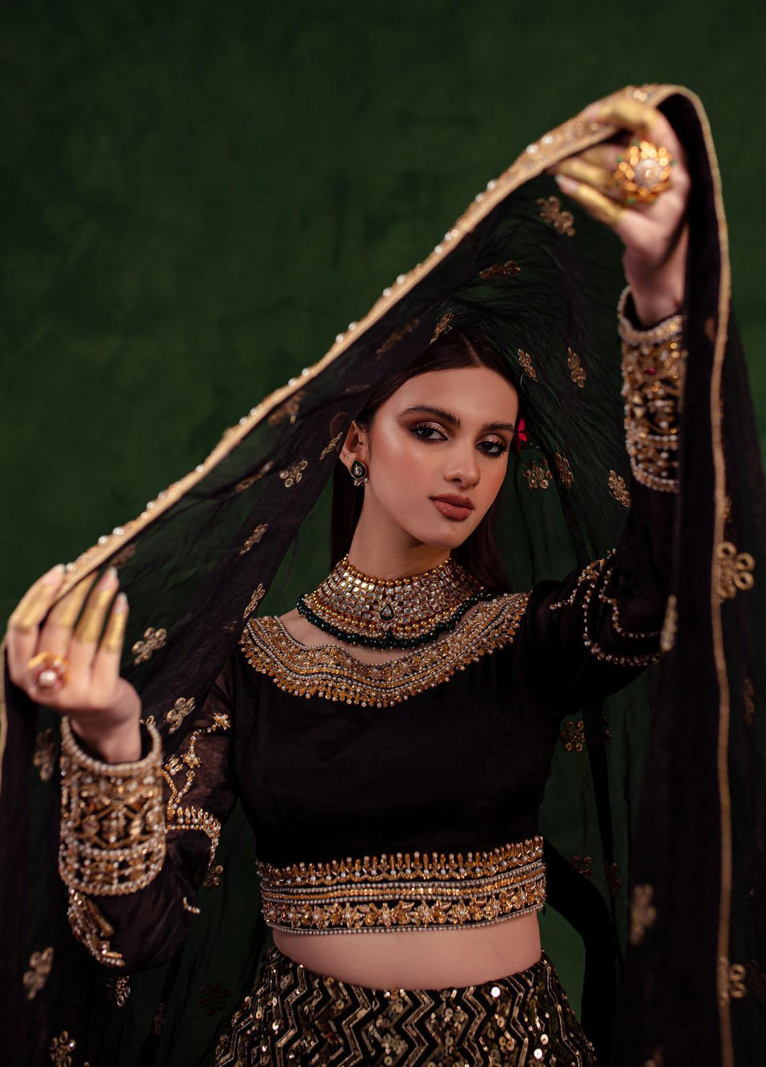 Maria Osama Khan Luxury Pret  Chiffon 3 Piece Dress MOK23SSF RAQS