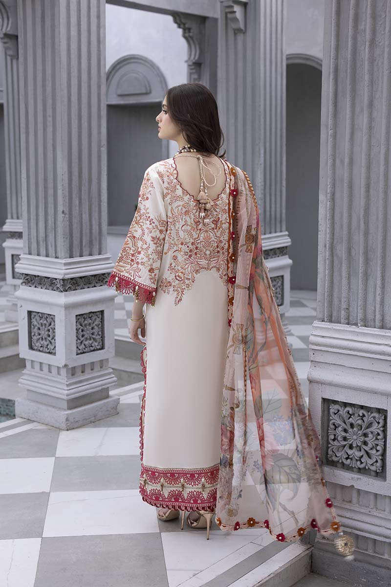 Husn E Adaa by Maham Sultan Unstitched Embroidered Lawn 3 Piece Suit MS26UHA Saloni - Lawn Collection