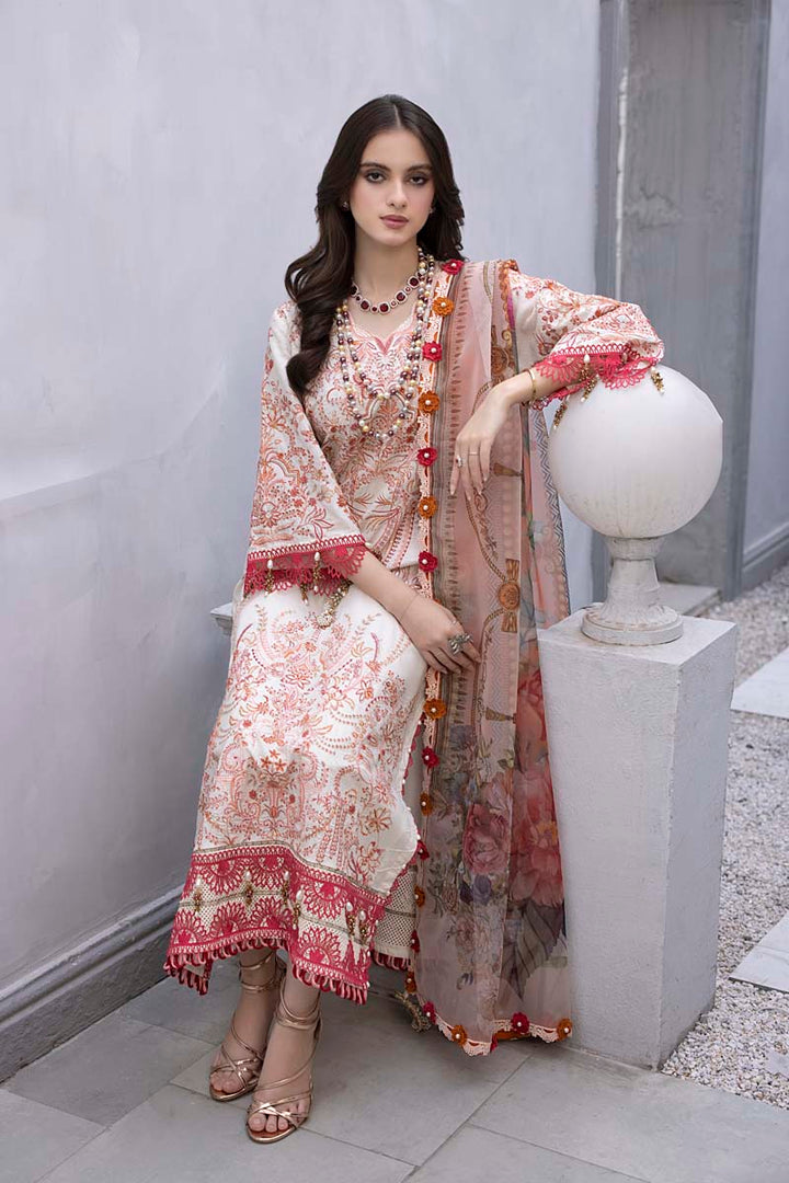 Husn E Adaa by Maham Sultan Unstitched Embroidered Lawn 3 Piece Suit MS26UHA Saloni - Lawn Collection