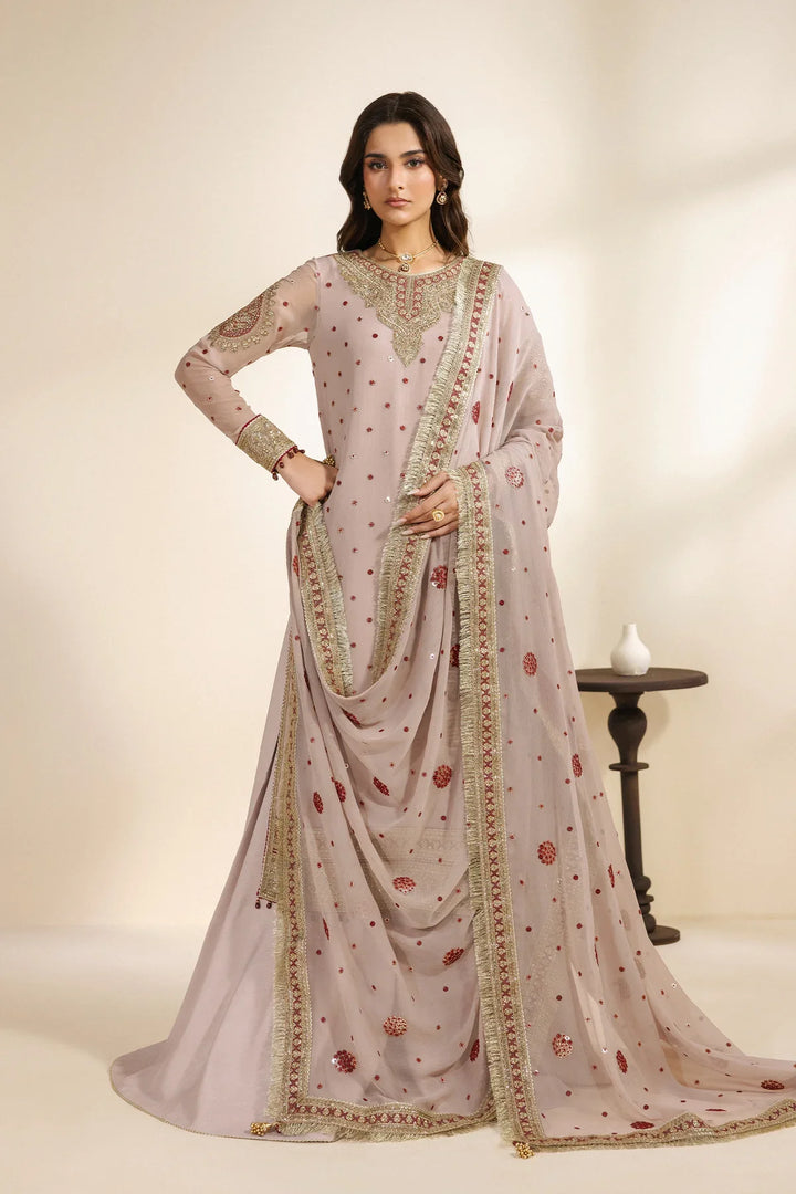 Meraki by Zarif Unstitched Embroidered Chiffon 3 Piece Suit ZR26UCM SAMA 06 - Festive Collection