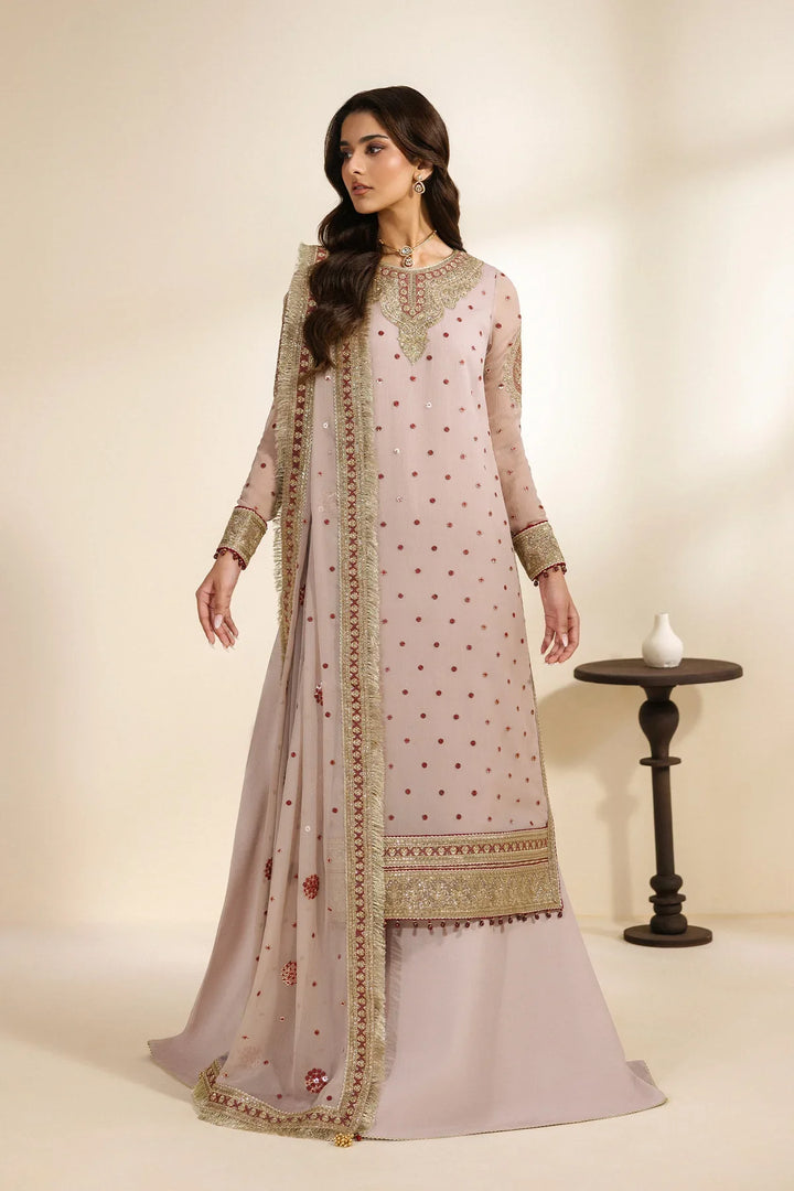 Meraki by Zarif Unstitched Embroidered Chiffon 3 Piece Suit ZR26UCM SAMA 06 - Festive Collection