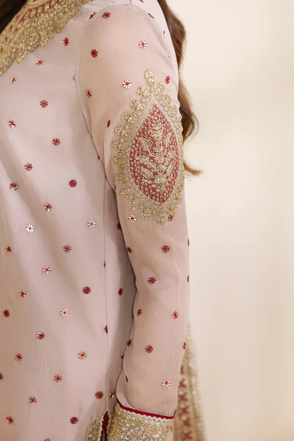 Meraki by Zarif Unstitched Embroidered Chiffon 3 Piece Suit ZR26UCM SAMA 06 - Festive Collection