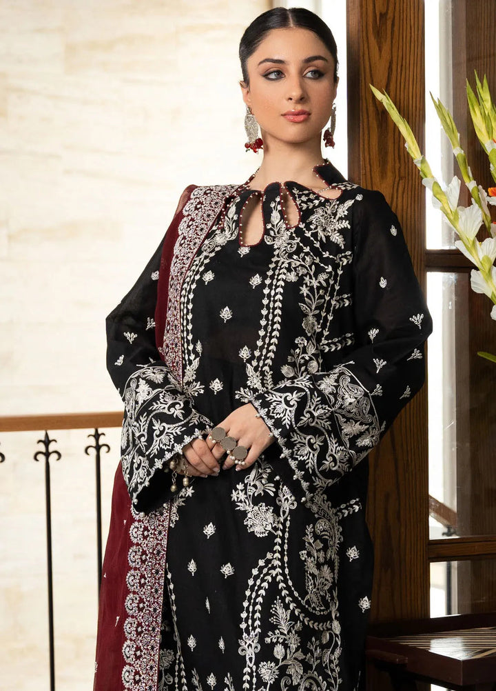 Samah By Aik Atelier Embroidered Lawn Suit Unstitched 3 Piece AIK24S Look-01 - Summer Collection