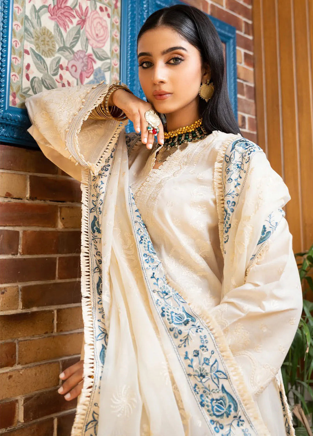 Samah By Aik Atelier Embroidered Lawn Suit Unstitched 3 Piece AIK24S Look-02 - Summer Collection