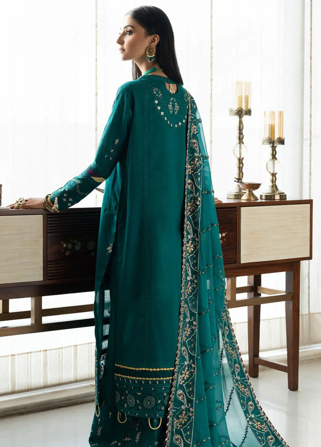 Samah By Aik Atelier Embroidered Lawn Suit Unstitched 3 Piece AIK24S Look-04 - Summer Collection