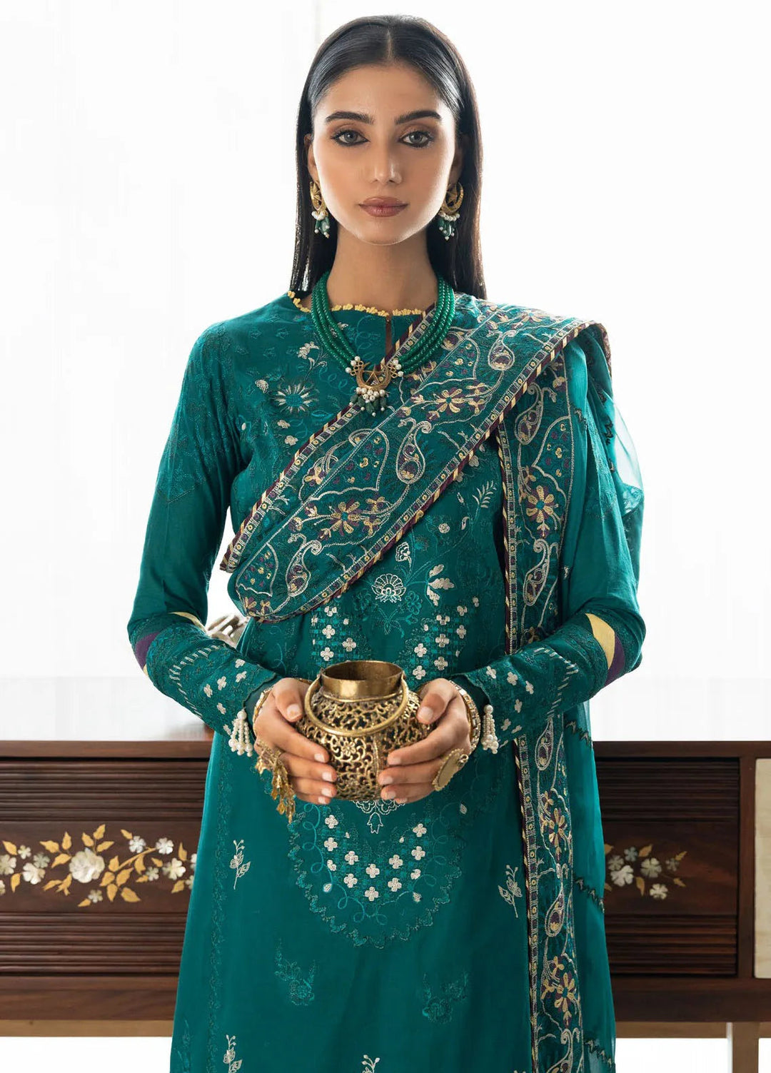 Samah By Aik Atelier Embroidered Lawn Suit Unstitched 3 Piece AIK24S Look-04 - Summer Collection
