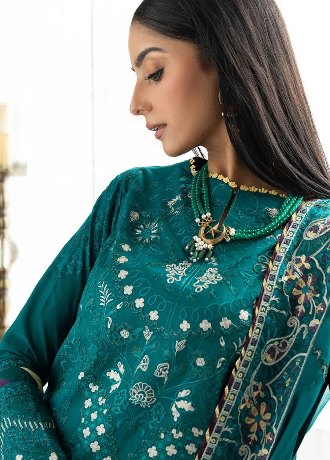 Samah By Aik Atelier Embroidered Lawn Suit Unstitched 3 Piece AIK24S Look-04 - Summer Collection