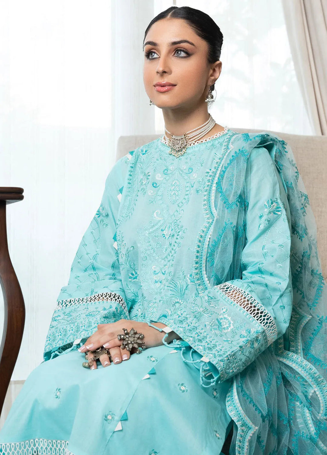 Samah By Aik Atelier Embroidered Lawn Suit Unstitched 3 Piece AIK24S Look-05 - Summer Collection