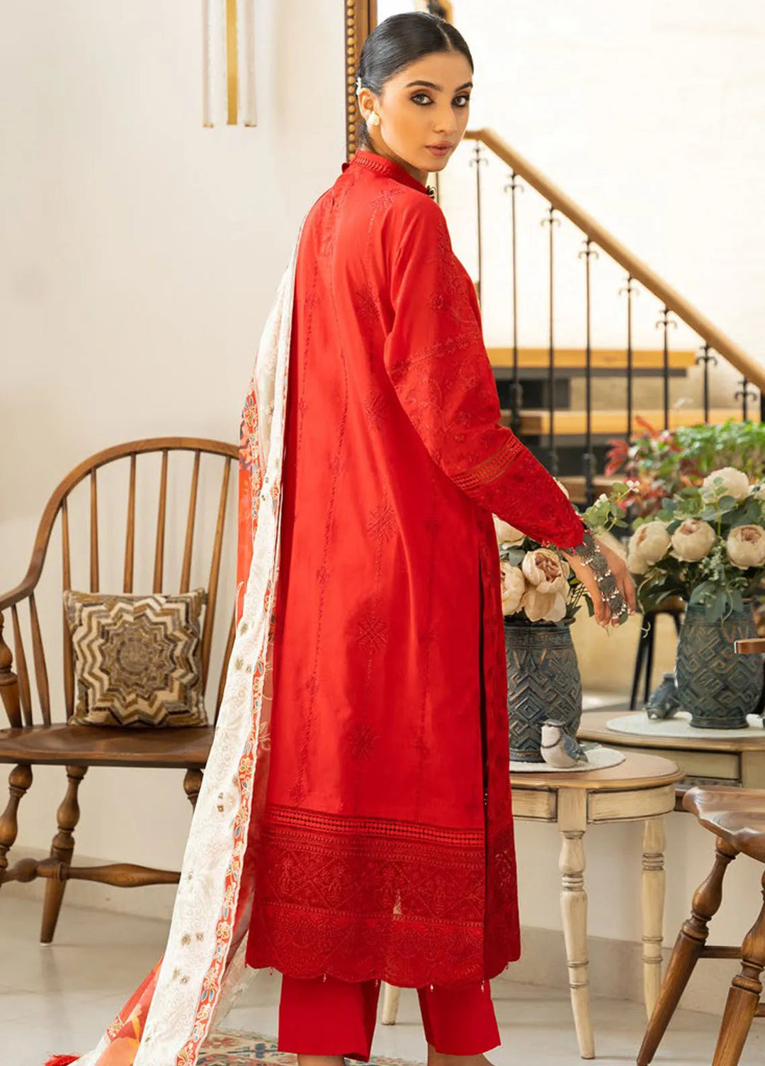 Samah By Aik Atelier Embroidered Lawn Suit Unstitched 3 Piece AIK24S Look-08 - Summer Collection