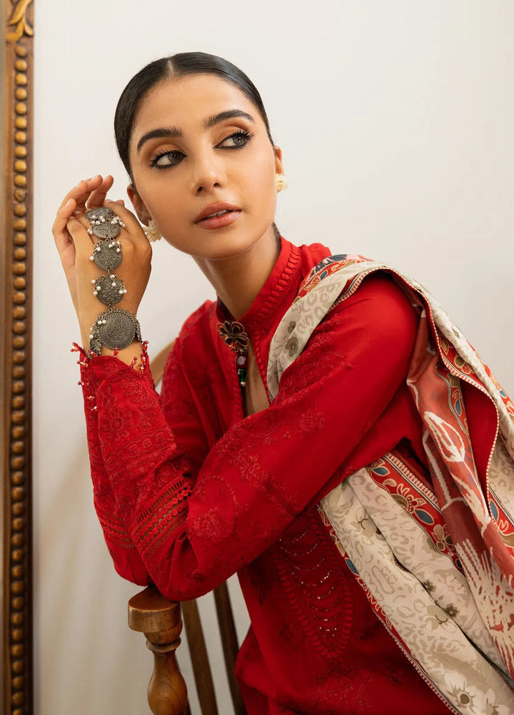 Samah By Aik Atelier Embroidered Lawn Suit Unstitched 3 Piece AIK24S Look-08 - Summer Collection