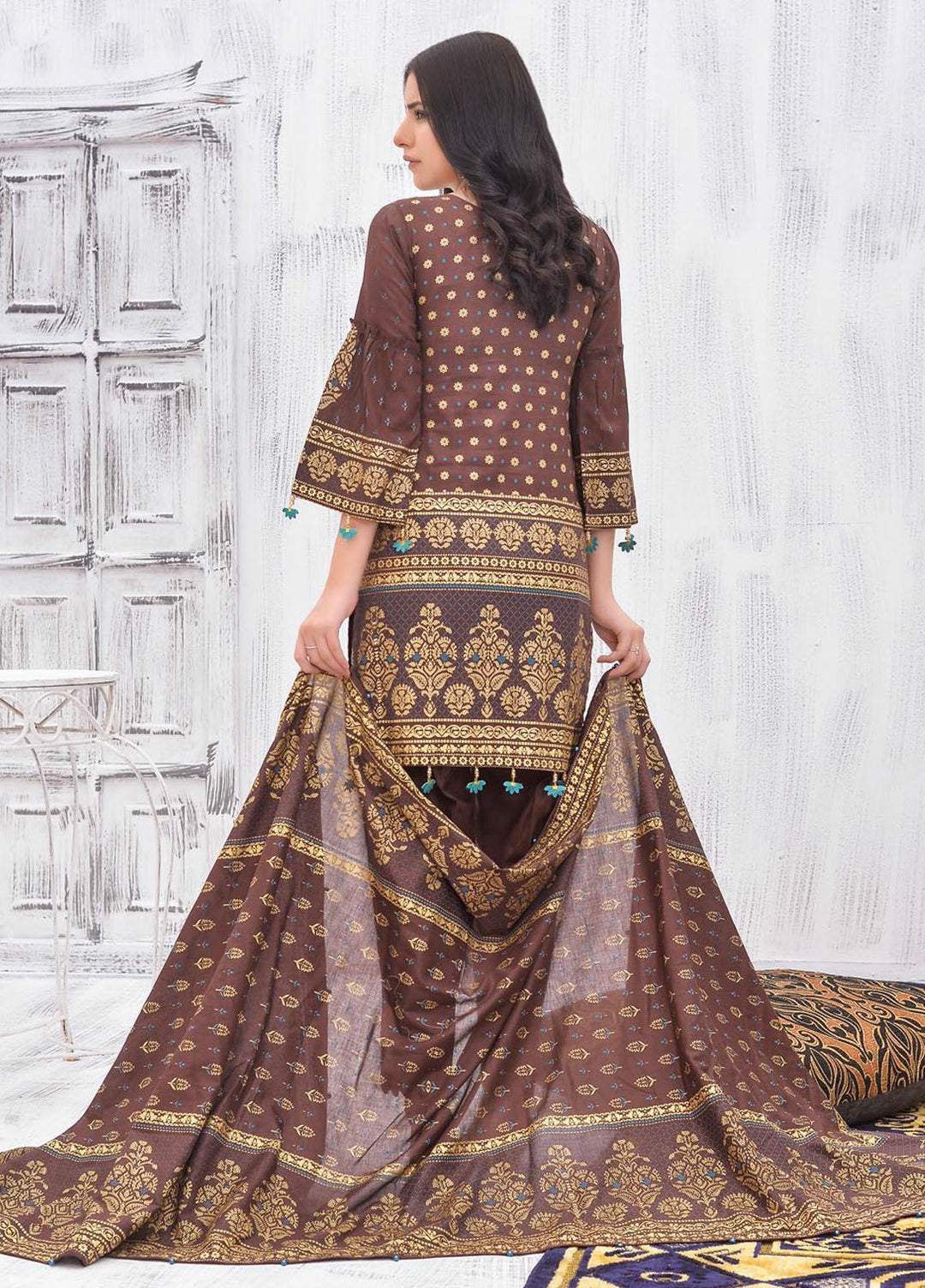 Samia by AB Textiles Printed Lawn Suits Unstitched 3 Piece AB21S SPLF-01 - Summer Collection