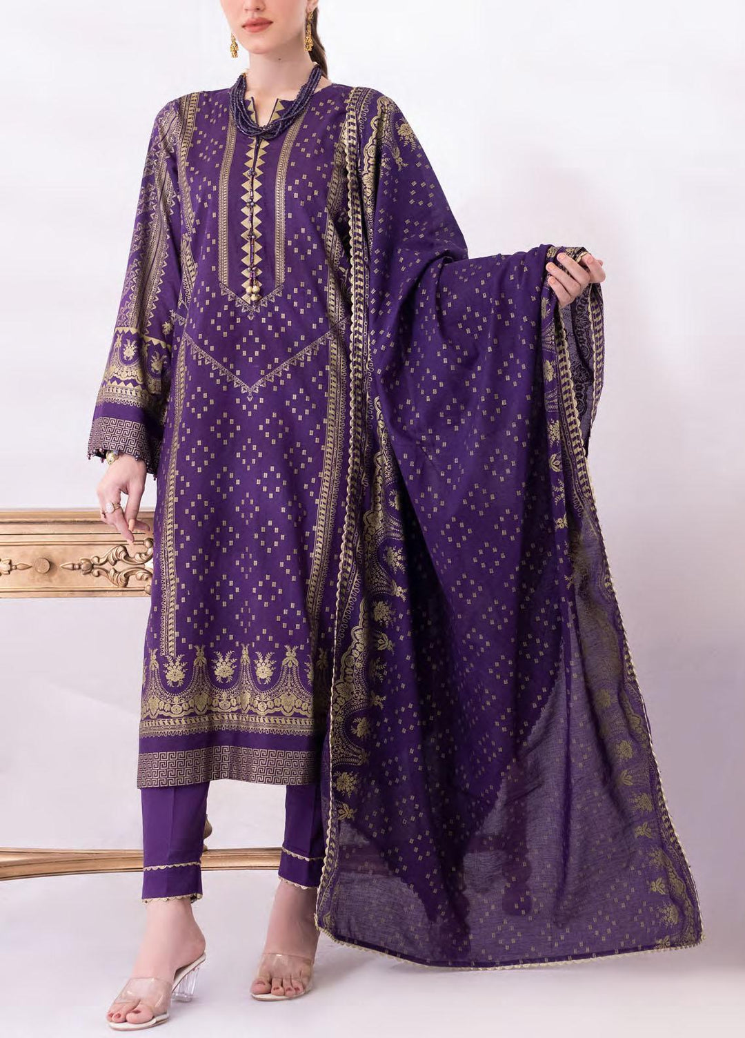 Sana & Sara By Salitex Printed Lawn Suits Unstitched 3 Piece ST22SS SS-00052AUT - Summer Collection