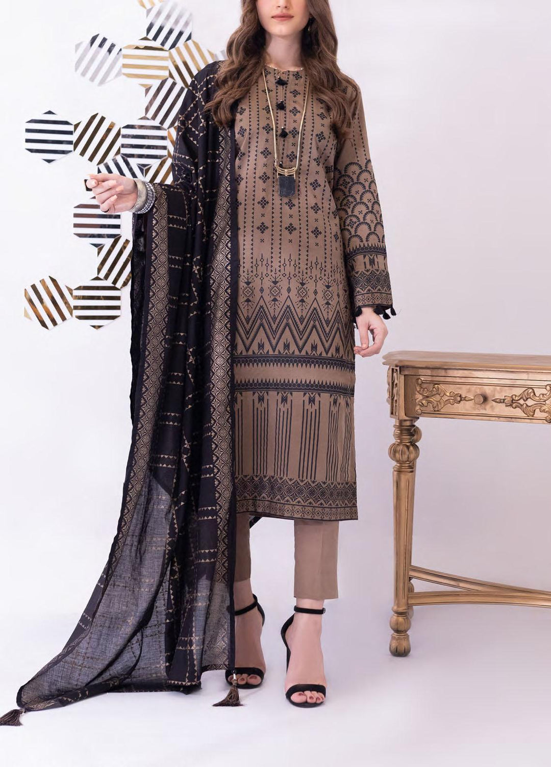 Sana & Sara By Salitex Printed Lawn Suits Unstitched 3 Piece ST22SS SS-00056AUT - Summer Collection