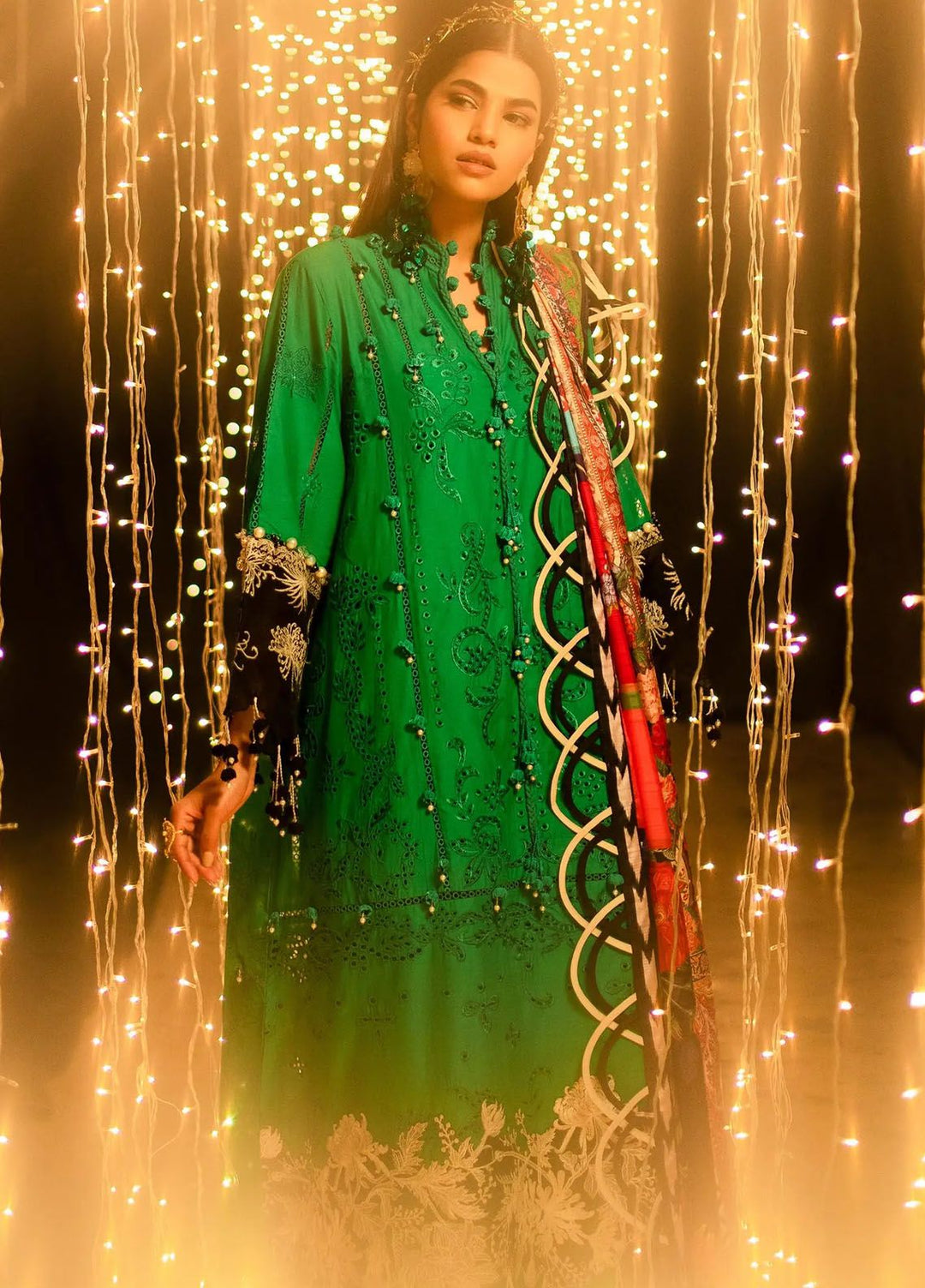 Sana Safinaz Embroidered Lawn Suits Unstitched 3 Piece SS24UL 1B - Luxury Collection