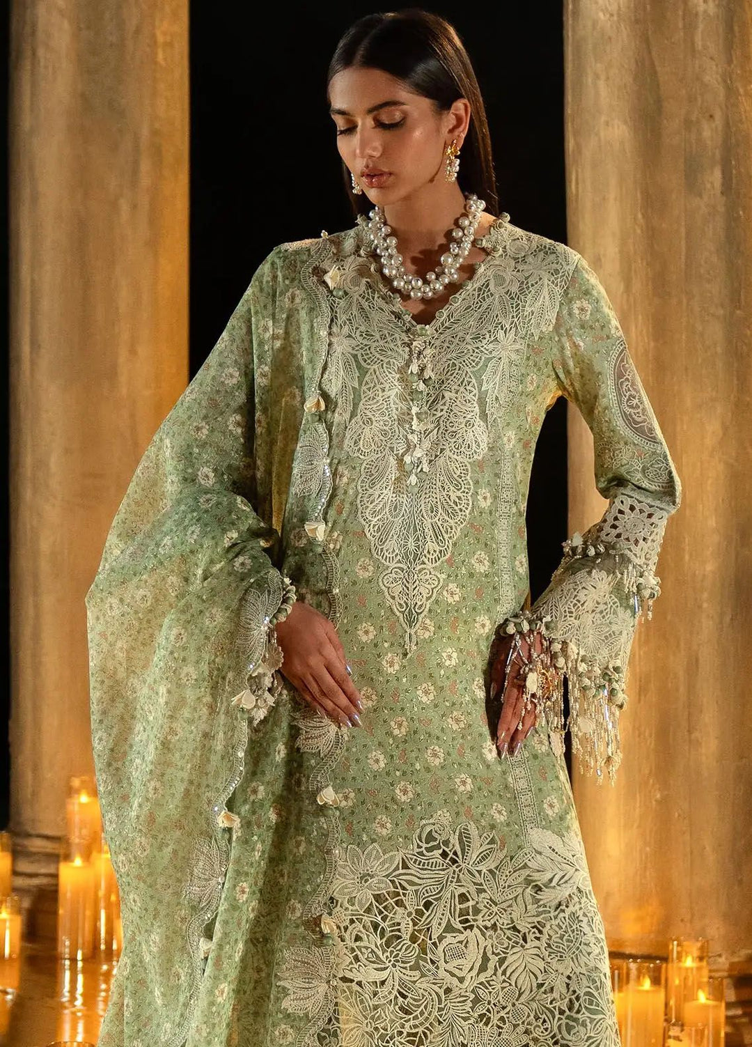 Sana Safinaz Embroidered Lawn Suits Unstitched 3 Piece SS24UL 5B - Luxury Collection